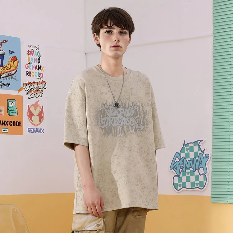 GENANX T Shirts Unisex Khaki-4