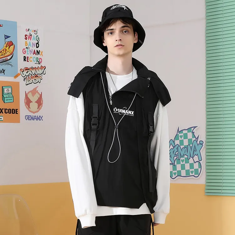 GENANX Vests Unisex Black-4