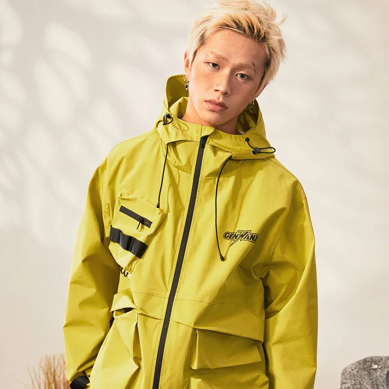 GENANX Jackets Coats Unisex Neon Yellow-6