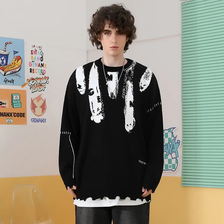 GENANX Sweaters Unisex-4