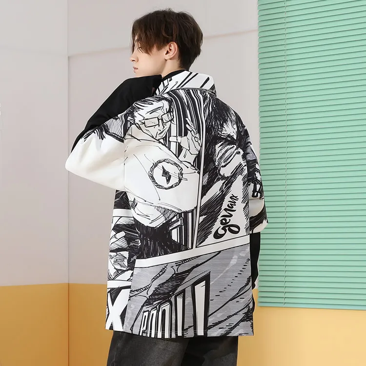 GENANX Sweatshirts Unisex White With Black Print-4