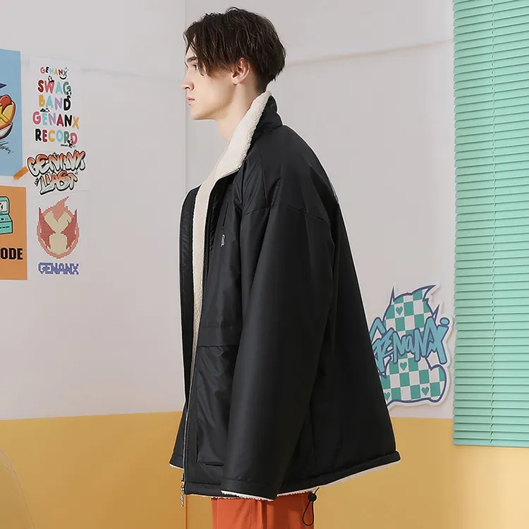 GENANX Puffer Jacket Unisex Black-4