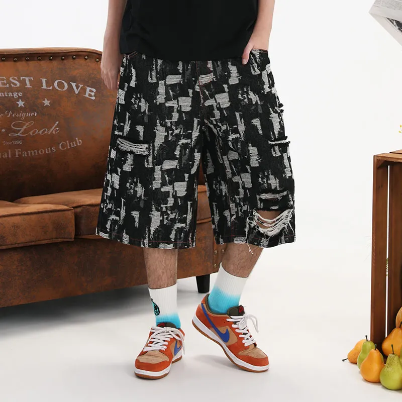 GENANX Denim Shorts Unisex Black-4