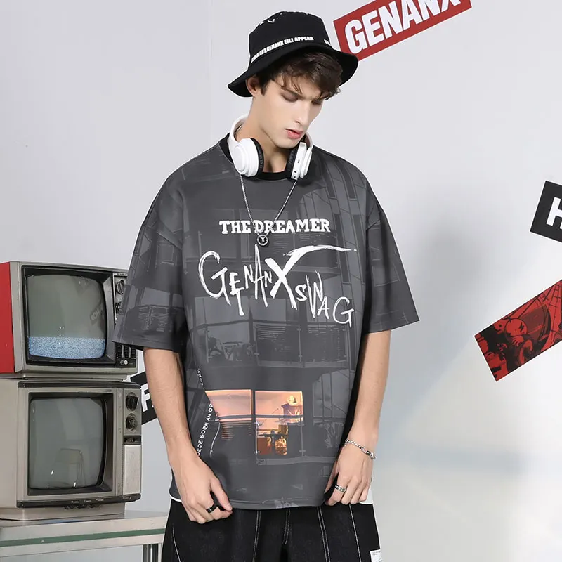 GENANX T Shirt Unisex Black Gray-6
