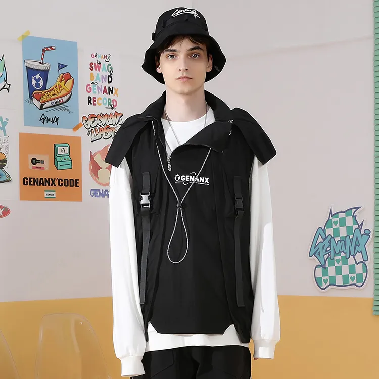 GENANX Vests Unisex Black-3
