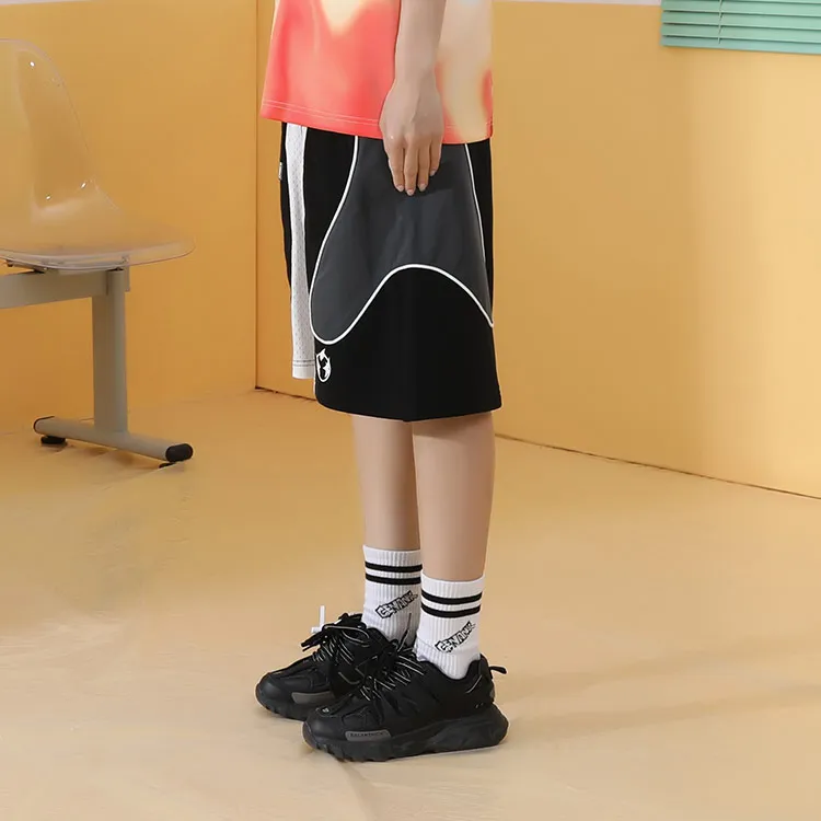 GENANX Casual Shorts Unisex Black-3
