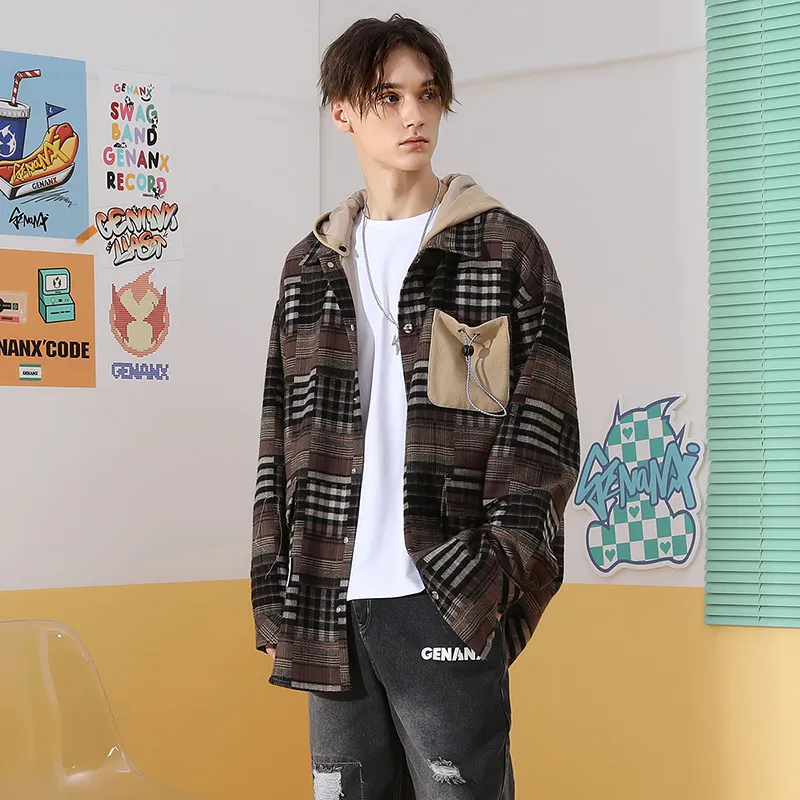 GENANX Puffer Jacket Unisex Plaid-2
