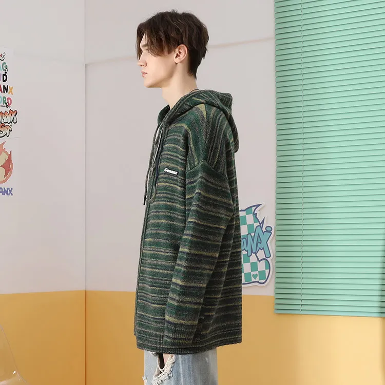 GENANX Sweaters Unisex Green-5