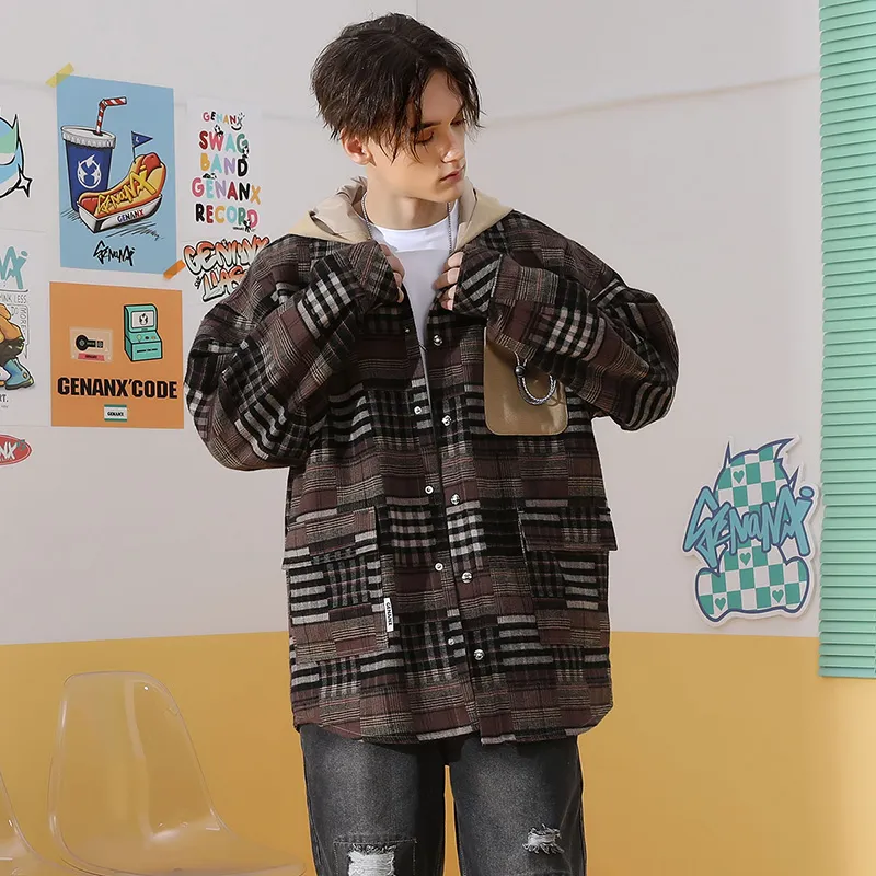 GENANX Puffer Jacket Unisex Plaid-6
