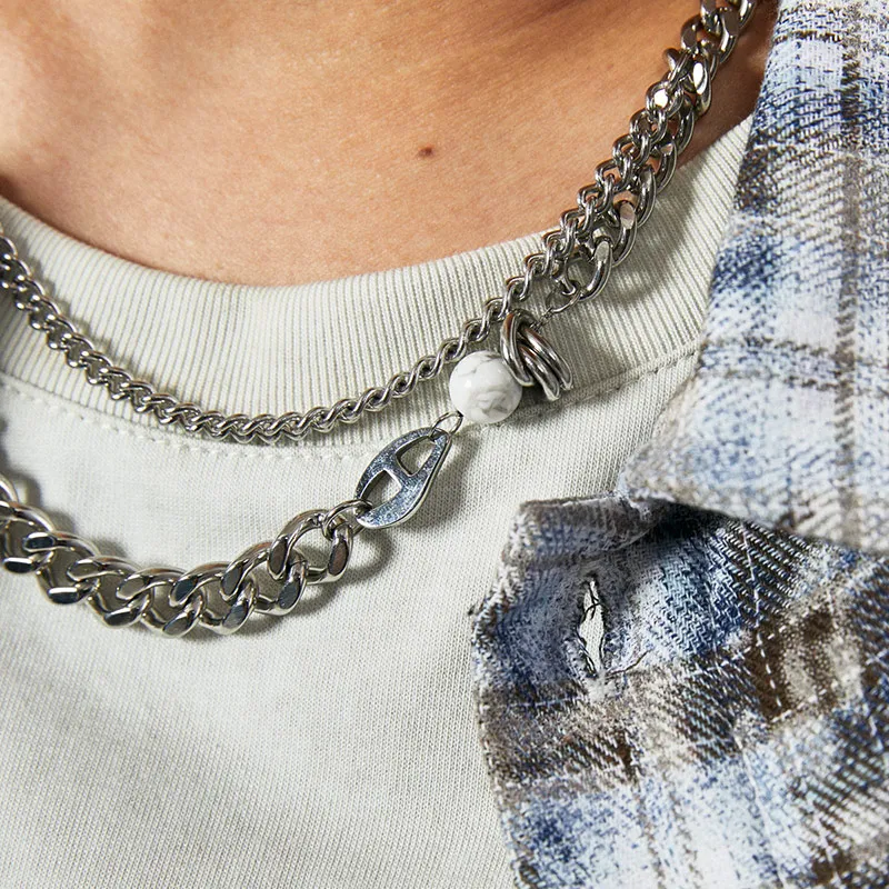 GENANX Stainless Steel Necklaces Unisex-5