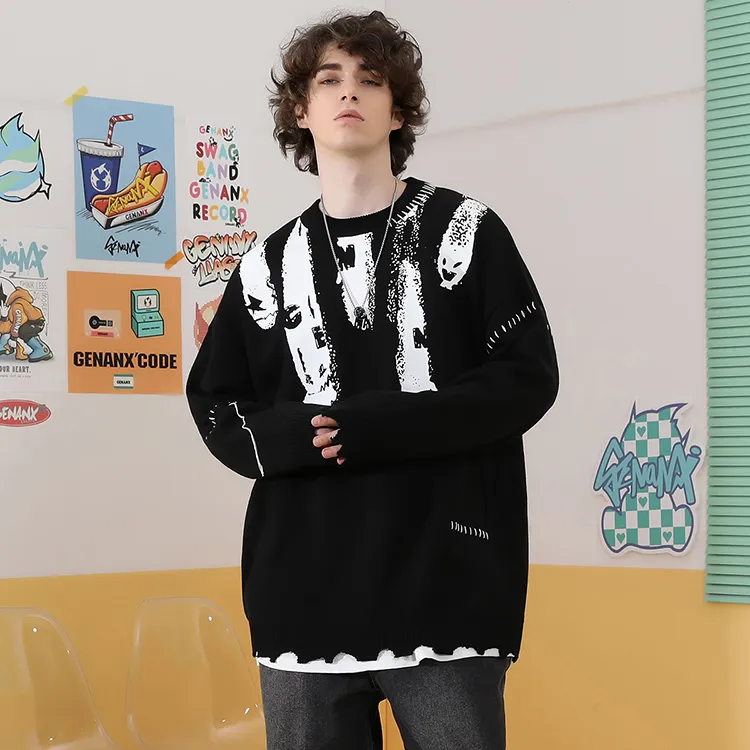 GENANX Sweaters Unisex-3