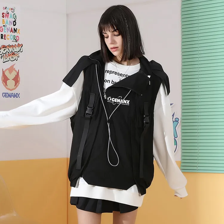 GENANX Vests Unisex Black-7
