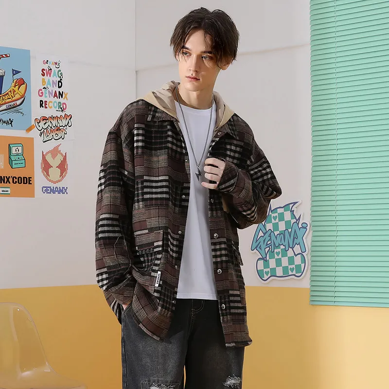 GENANX Puffer Jacket Unisex Plaid-5