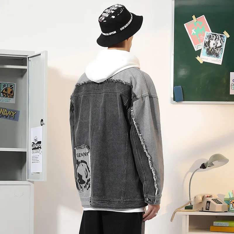 GENANX Denim Jacket Unisex Gray-5