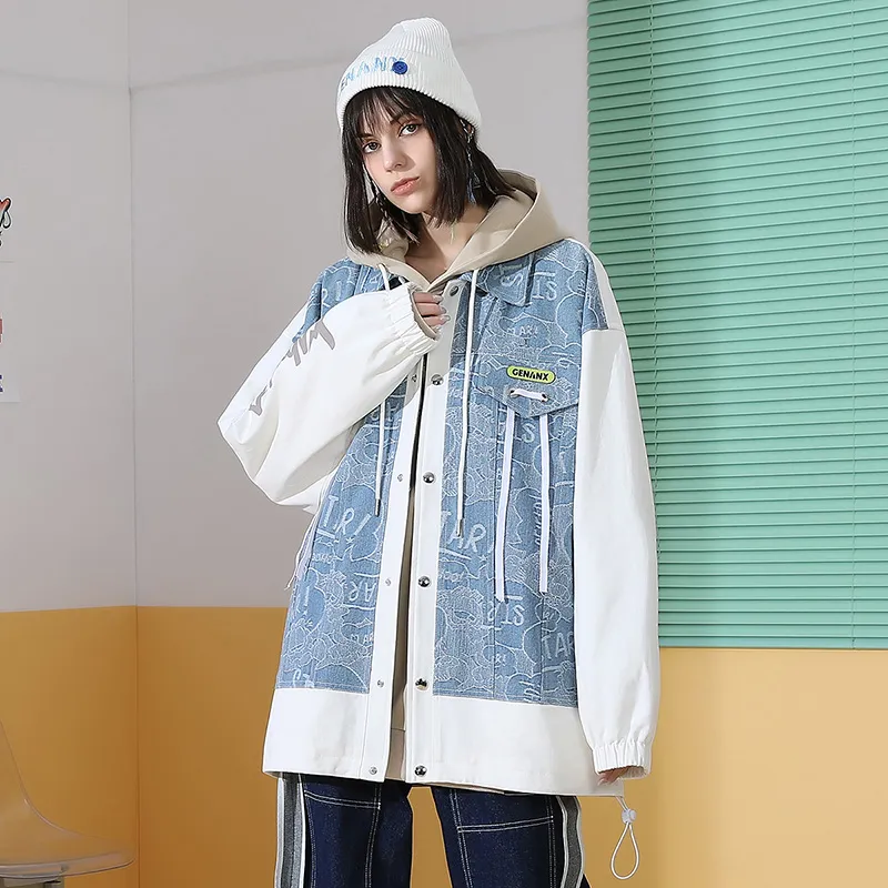 GENANX Jacket Unisex Denim Blue-6