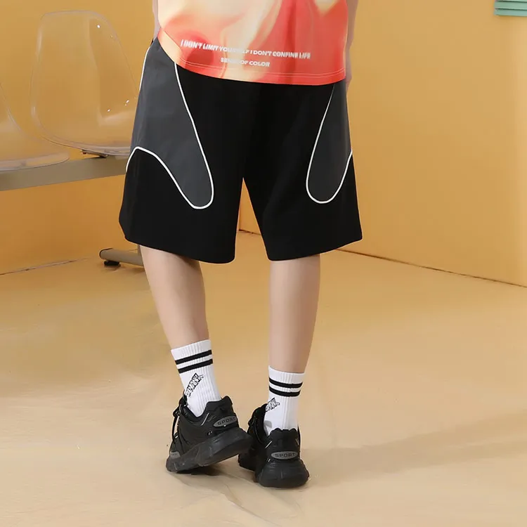 GENANX Casual Shorts Unisex Black-4