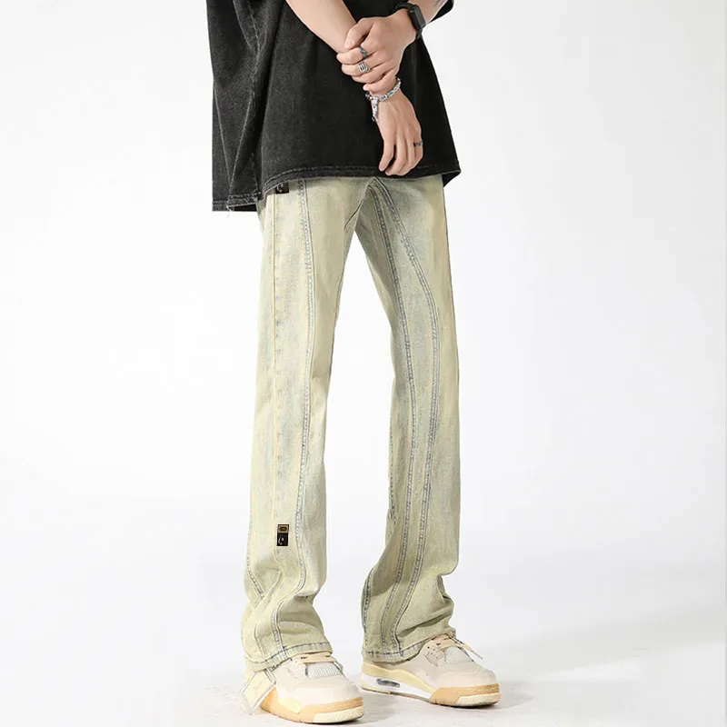 AI3 Iverson China Series Jeans Unisex Yellow Mud-2