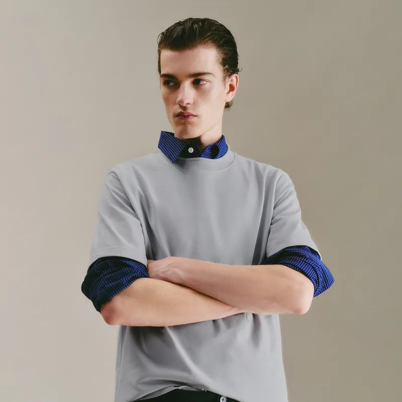 URBAN REVIVO T Shirt Men's Cool Gray-4