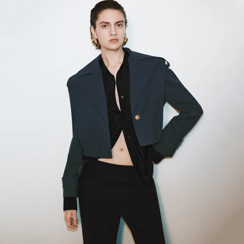 URBAN REVIVO Jacket Women's Indigo-4