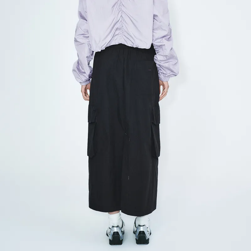 URBAN REVIVO Casual Long Skirt Women's Ink Blue-4