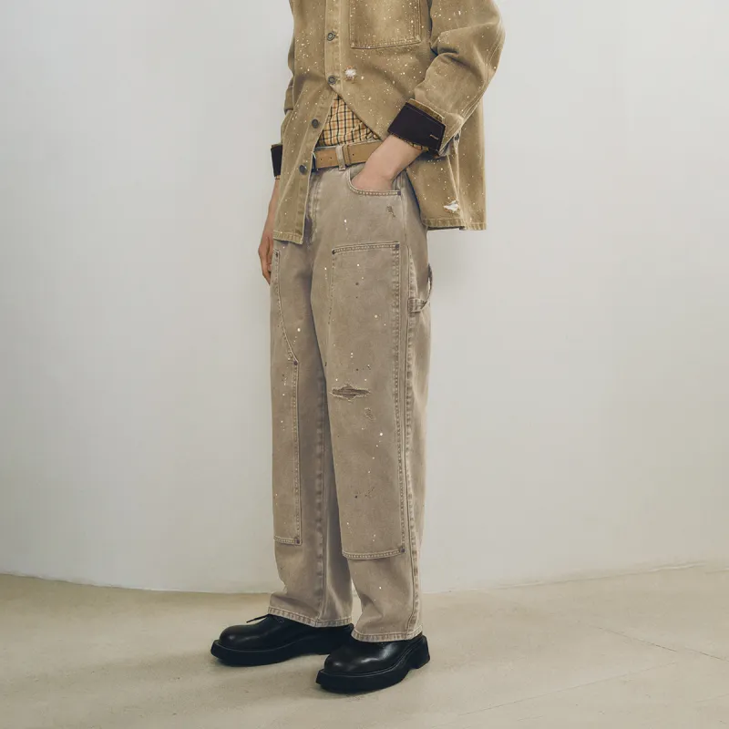 URppp Jeans Men Khaki Brown-4