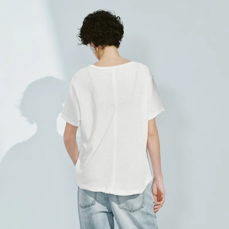 URBAN REVIVO T Shirt Women's Raw White-2
