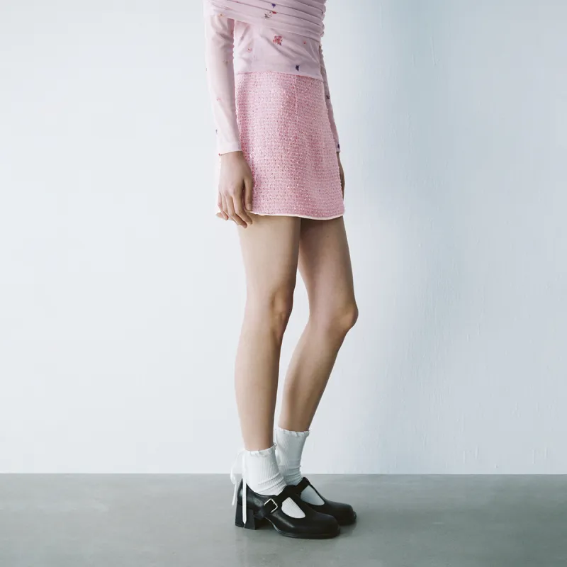 URBAN REVIVO Casual Short Skirts Women's Pink-5