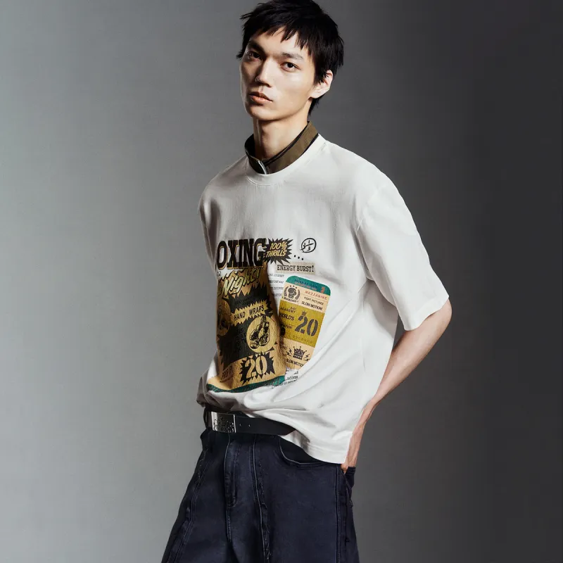 URBAN REVIVO T Shirts Men White-5