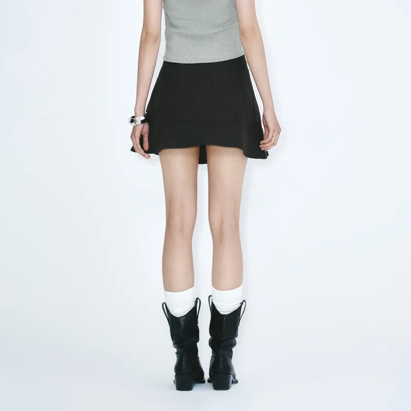 URBAN REVIVO Casual Short Skirts Women's Black-4