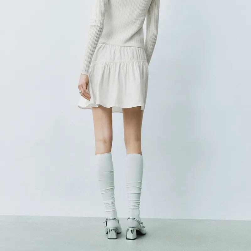 UR Casual Short Skirts Women's Raw White-4