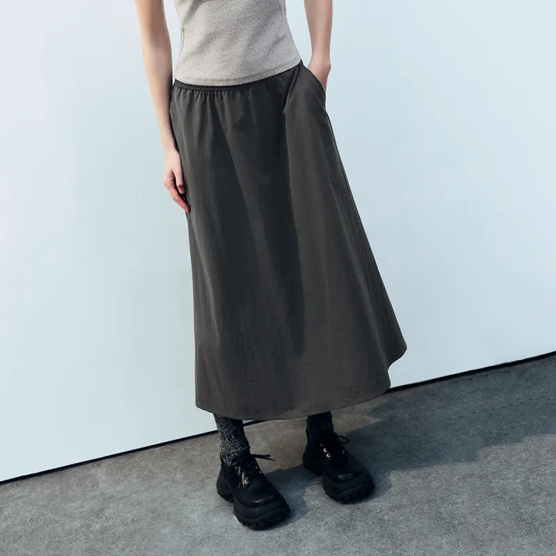 UR Casual Long Skirt Women's Dark Gray-6