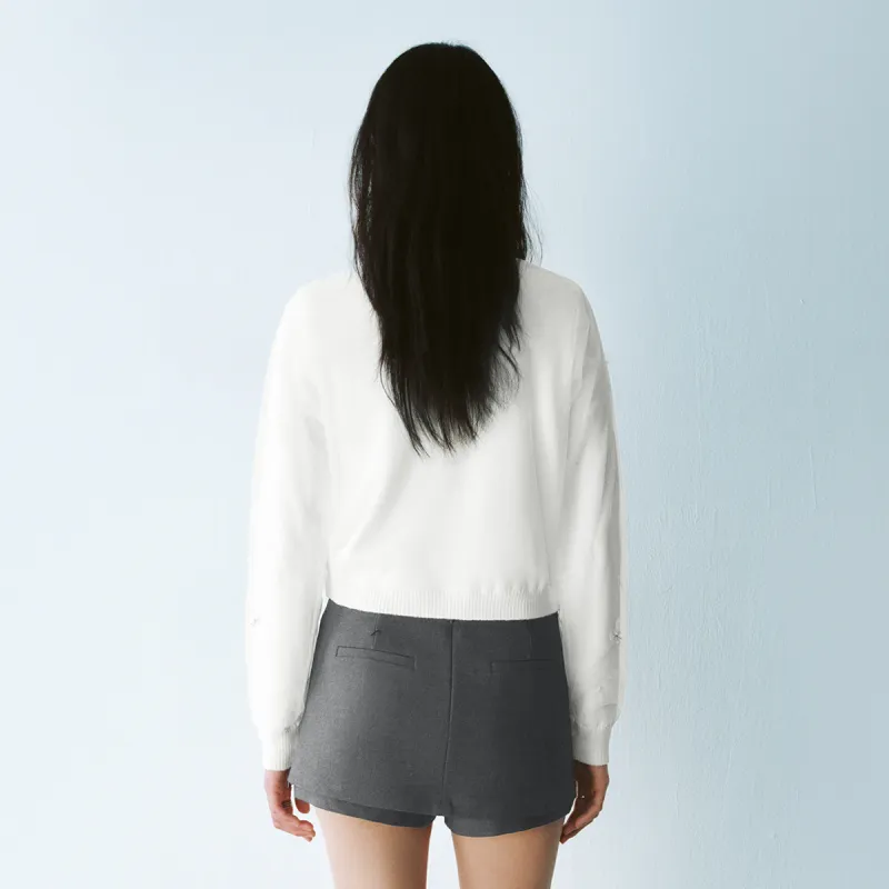 URBAN REVIVO Knitwear Women's Raw White-4