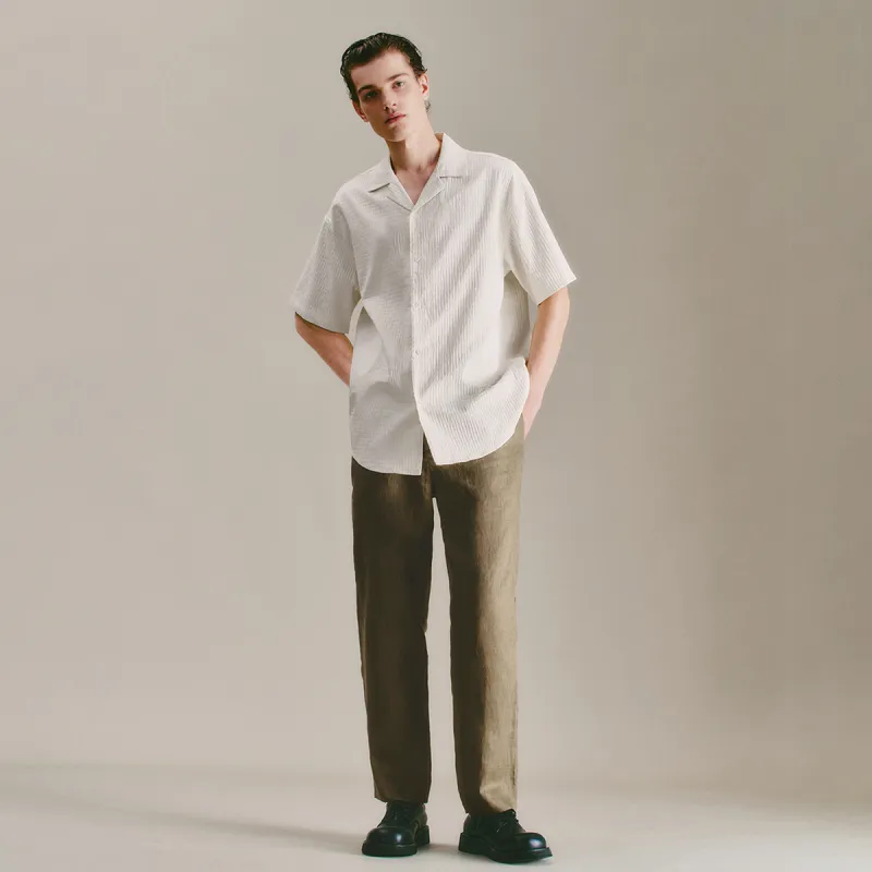 URBAN REVIVO Casual Pants Men's Dark Coffee Brown-2