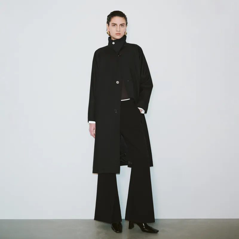 URBAN REVIVO Trench Coat Women's Black-2