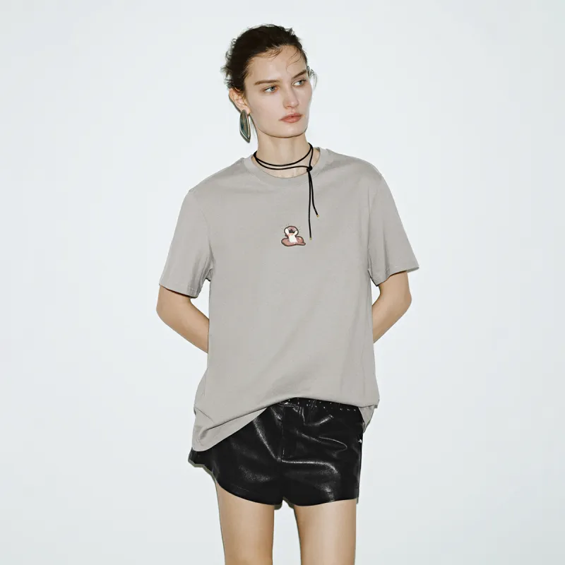 URBAN REVIVO Drop Shoulder Sleeve T Shirt Women's-10