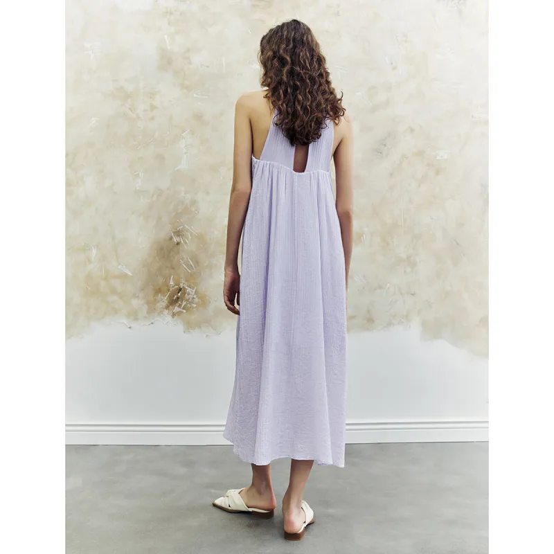URBAN REVIVO Sleeveless Dress Women's Light Purple-4