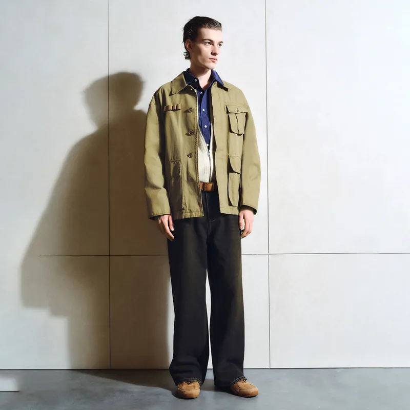 URBAN REVIVO Jacket Men's Earth Yellow-4