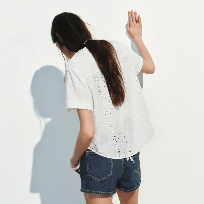 URBAN REVIVO Shirt Women's Raw White-2