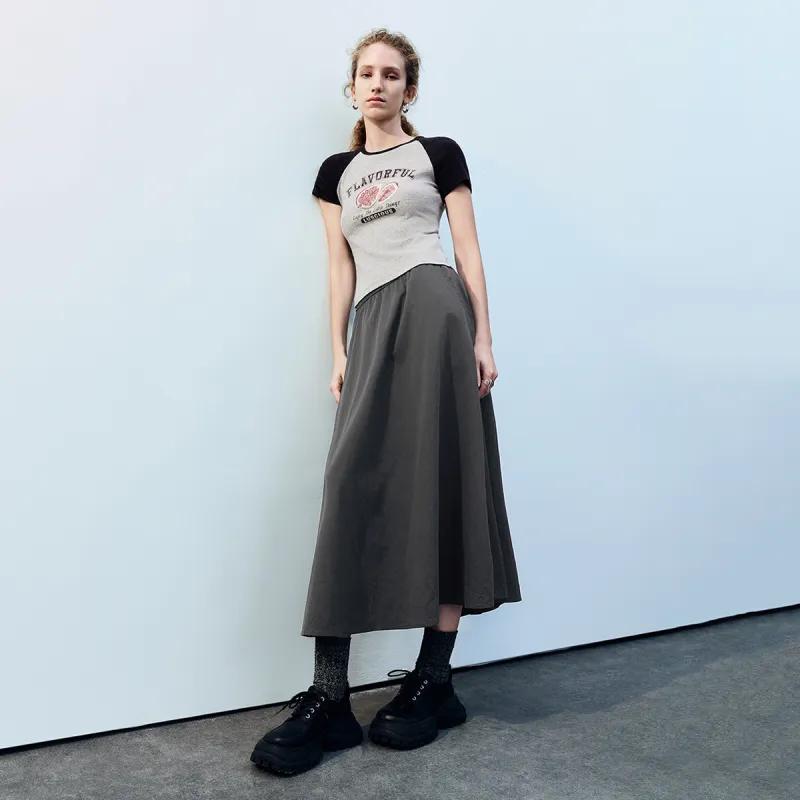 UR Casual Long Skirt Women's Dark Gray-3