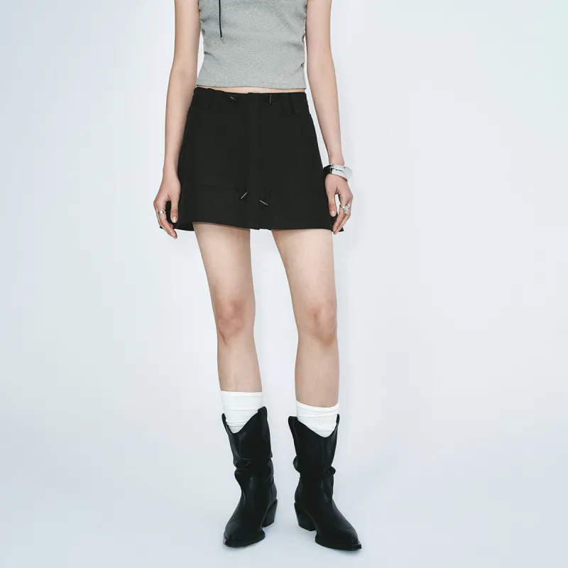 URBAN REVIVO Casual Short Skirts Women's Black-2