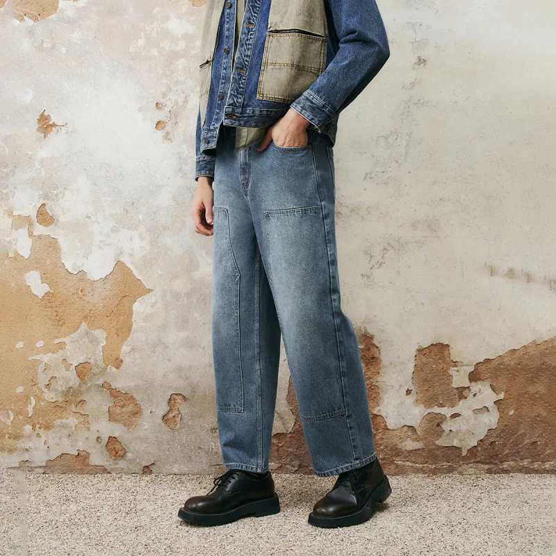 URBAN REVIVO Jeans Men Blue-2