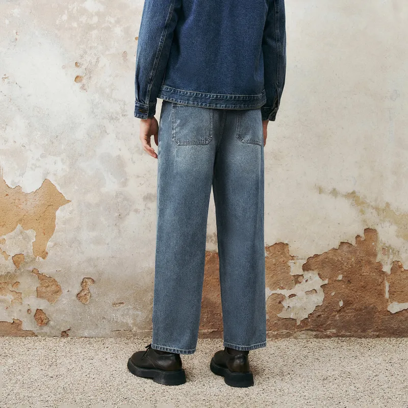 URBAN REVIVO Jeans Men Blue-4