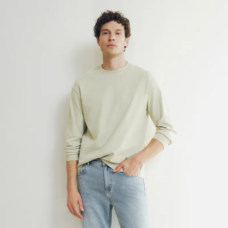 URBAN REVIVO T Shirt Men's Green Khaki-3