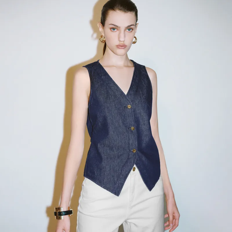 URBAN REVIVO Denim Jacket Women's Blue-2