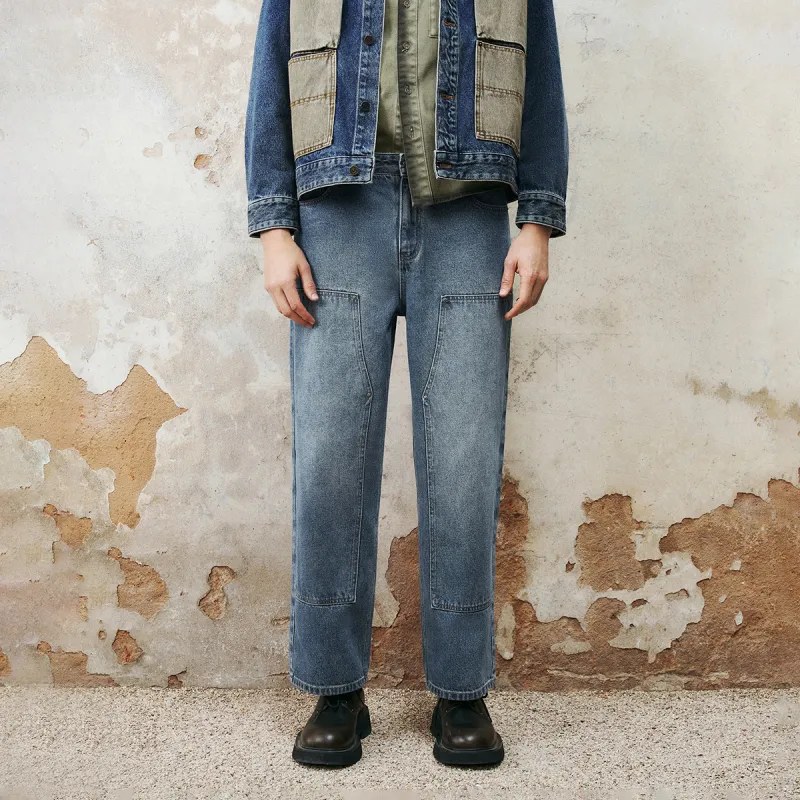URBAN REVIVO Jeans Men Blue-3