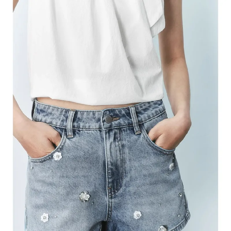 URBAN REVIVO Denim Shorts Women's-2