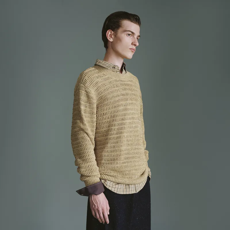 URBAN REVIVO Knitwear Men's Ginger Yellow-4