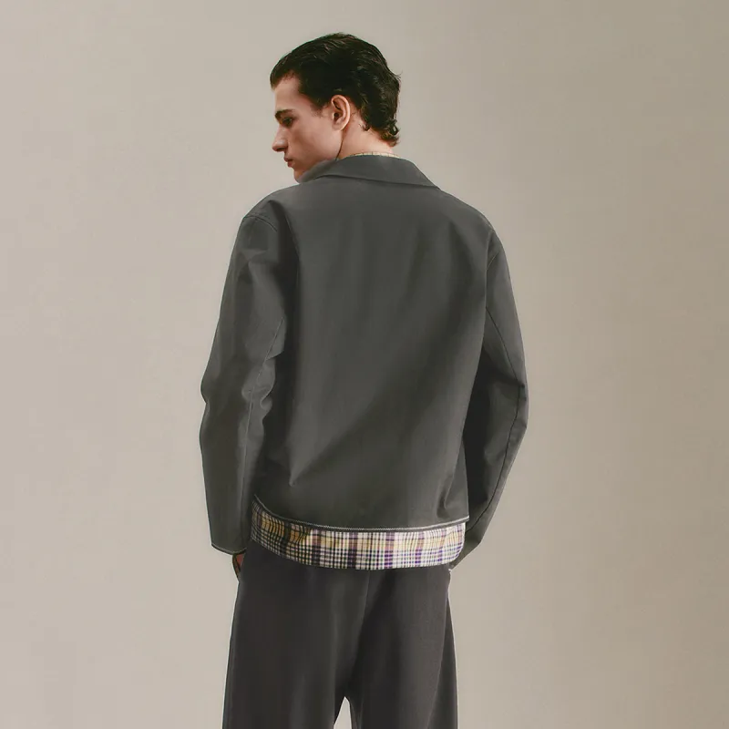 URBAN REVIVO Jacket Men's Dark Brown Green-3