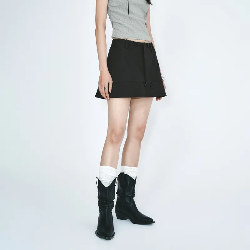URBAN REVIVO Casual Short Skirts Women's Black-6