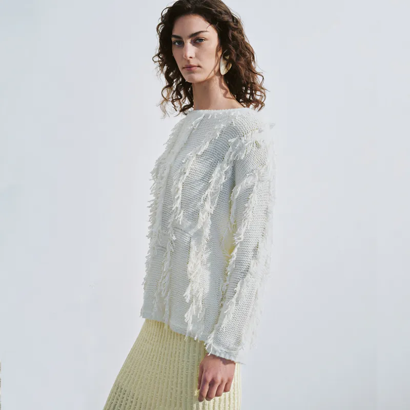 URBAN REVIVO Knitwear Women's Raw White-4